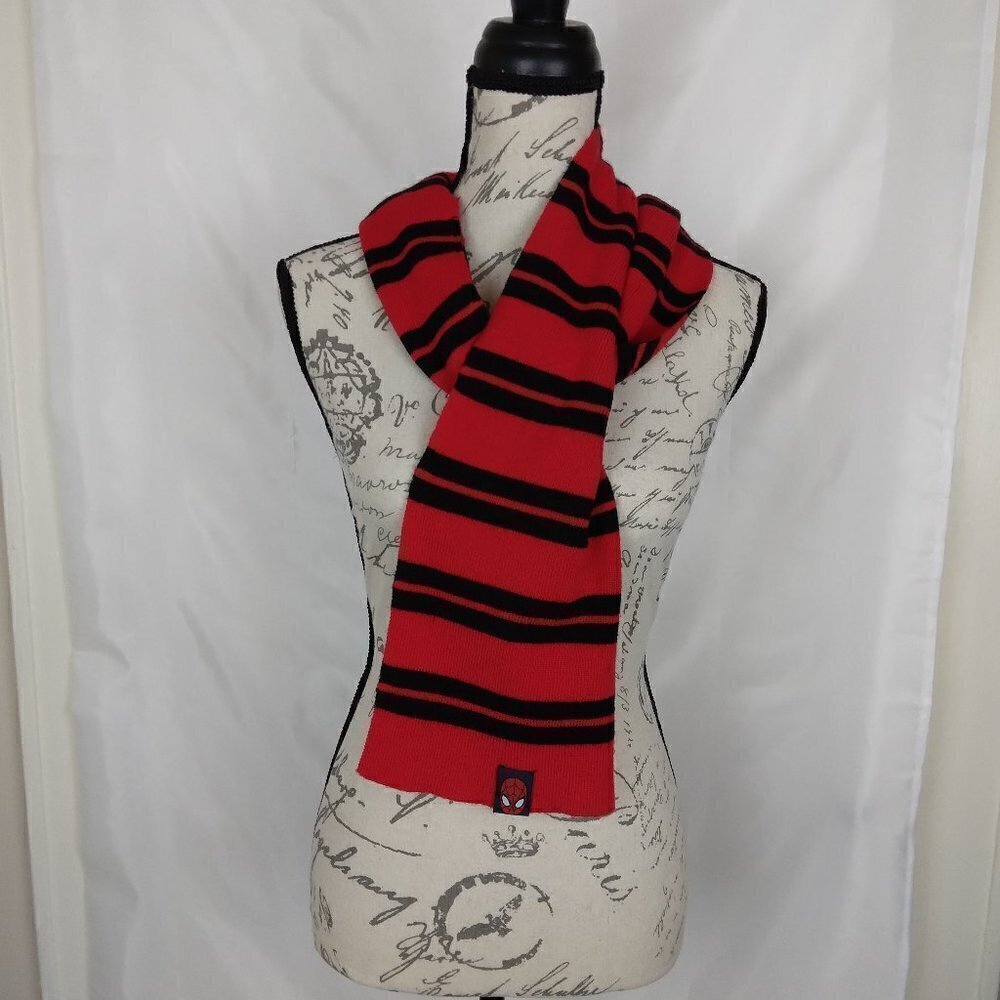 Spiderman Knit Scarf Red Black
